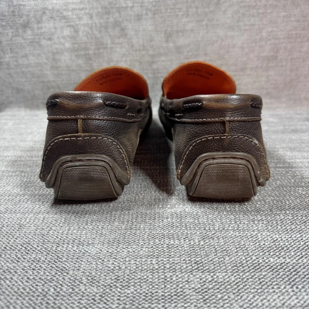 Martin Dingman Bermuda Braid Leather Loafers Men 11.5 Brown Driving Shoes Luxury
